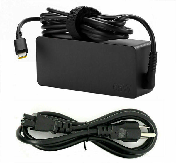 Genuine OEM Lenovo ThinkPad 11e Chromebook 4th Gen 2017 65W Charger Adapter Cord Notebook Power Supply Cord