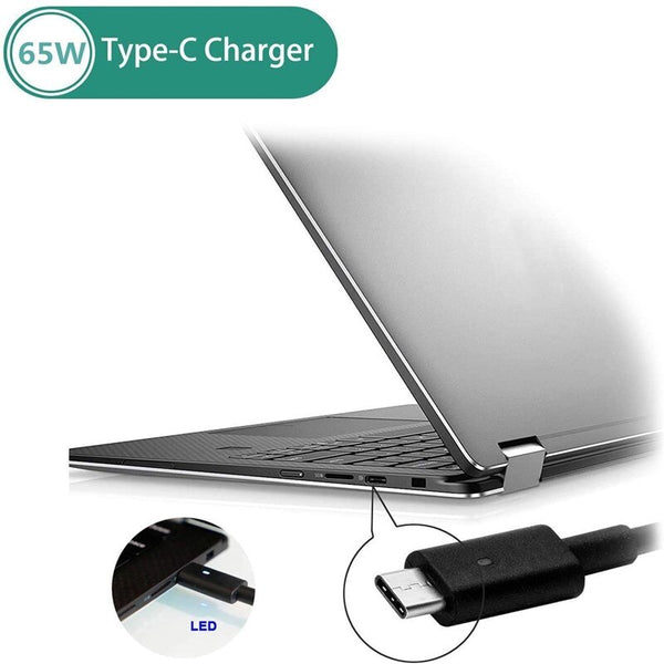 65W USB C Charger for Dell XPS 9250, 65W AC Power Laptop Adapter Replacement for Dell XPS 13 9350 9300 9365