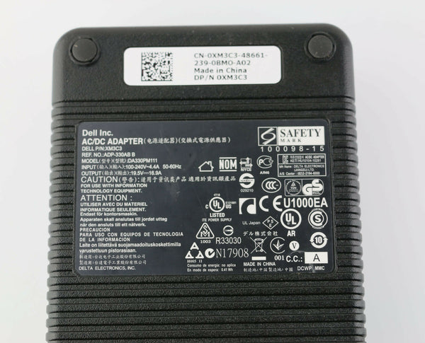CHARGER ADP-330AB B Power Supply For Dell X51 M18X XM3C3 19.5V 16.9A 330W AC Adapter