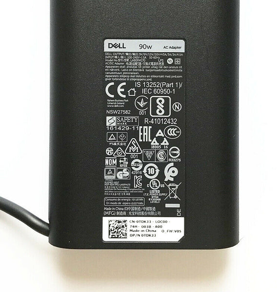 Genuine 90W AC Adapter Charger For Dell Latitude 7400 2-in-1 USB-C Power Supply