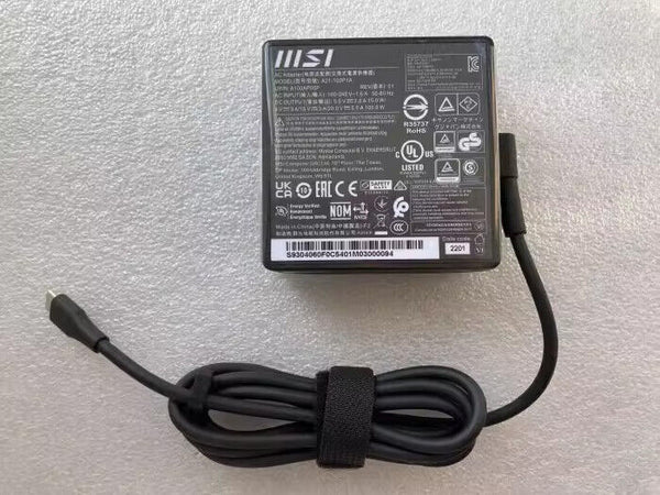Original MSI A21-100P1A A100AP05P P15 A12 E16 MS-16S8 Charger AC Adapter 100W USB Type-C Notebook Power Supply Cord