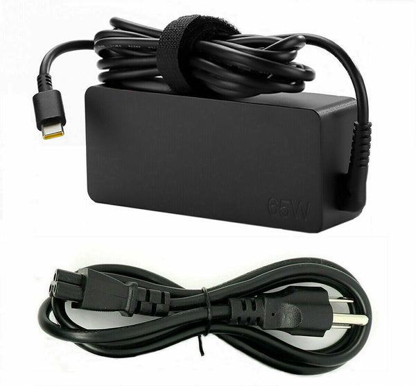 Genuine OEM Lenovo ThinkPad X1 Yoga 2nd Gen 20JD 20JE 65W AC Adapter Charger Cord Notebook Power Supply Cord