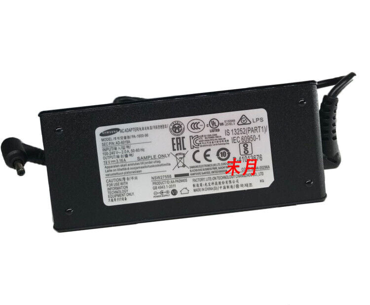 Genuine OEM Samsung AC Adapter 60W for Notebook 9 Pro NP940X5N-X01US PA-1600-96 Notebook Power Supply Cord