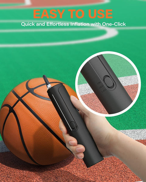 Electric Air Ball Pump Portable Inflation Pump with LED Light for Sports Balls