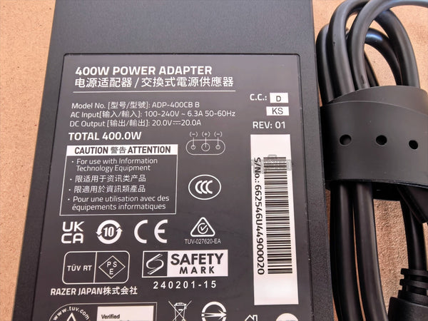 Razer 400W Power Adapter Original Razer Blade 18 RZ09-0529 Laptop Charger