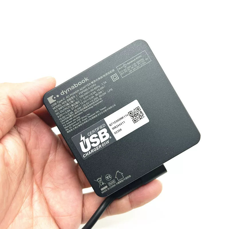 FSP065-A1CR3 Original Toshiba 65W Power Adapter TYPE-C Charger 20V 3.25A USB-C