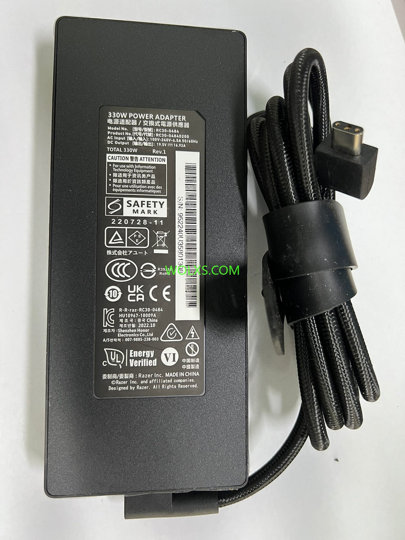 Razer Blade 16 18 RZ09-0483 RZ09-0484 19.5V 16.92A 330W Gan AC Power Adapter