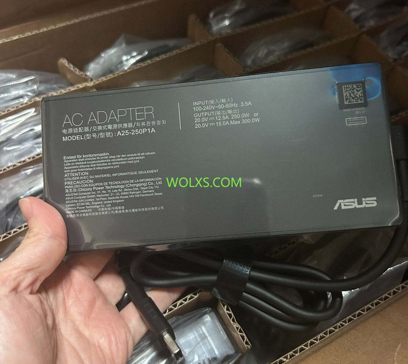 20V DC 12.5A 250W Original A25-250P1A AC Adapter For ASUS ROG Zephyrus Duo (2026) GX651 GX651AX-SR085X