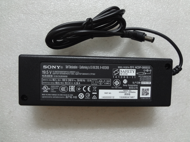 Original Genuine Sony ACDP-085E03 KDL-48R510C TV AC ADAPTER 85W 19.5V 4.36A OEM Charger Notebook Power Supply Cord