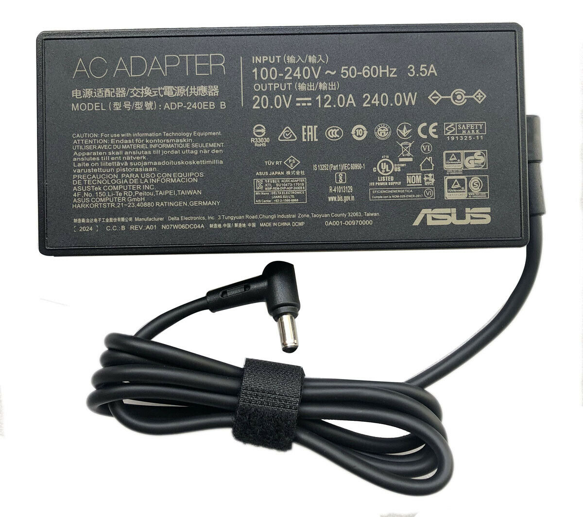 CHARGER 20V 12A 240W AC Power Adapter For ASUS ROG GX551QS-HB013T GX551QR-HB027T 6.0MM