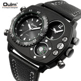 Oulm Fashion Men's Quartz Watch Compass