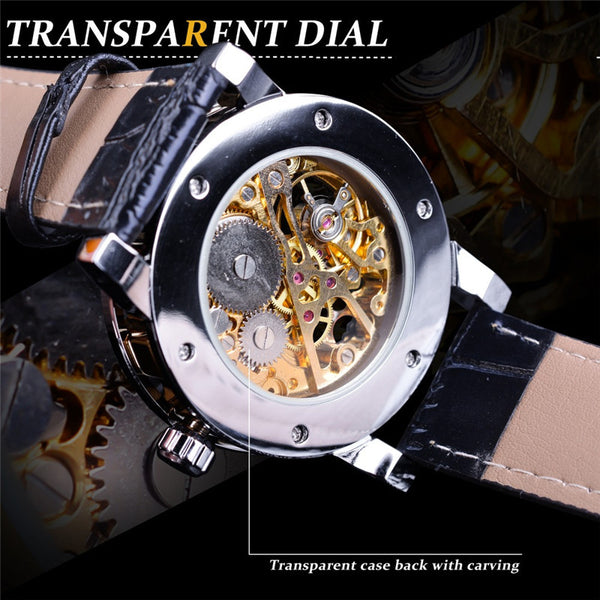 Diamond Automatic Skeleton Watch
