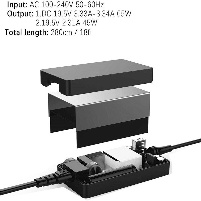 Genuine 19.5V 3.34A  AC Charger For Dell Latitude E6330 6430U 7480 E5430；for Inspiron 15 3521HA65NM130 HK65NM130  Laptop Power Adapter