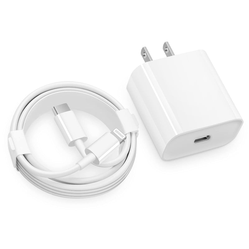 USB C Fast Charger 20W PD Fast Charger with 6FT C to Type C Charger Adapter for iPhone 13/13 Pro/iPhone 12/12 Mini/12 Pro/12 Pro Max/11 Pro Max/XS Max/XS/XR/X,iPad Pro
