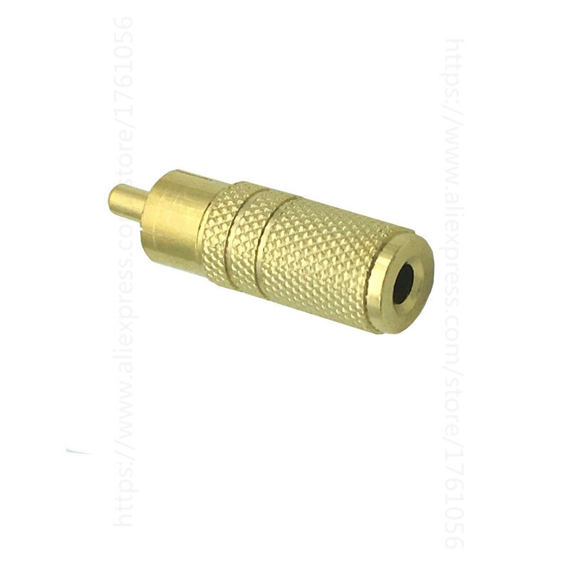 3.5mm 1/8" Aux Mono Female Jack to RCA Male Plug Gold Plated Audio Adapter F/M adapter