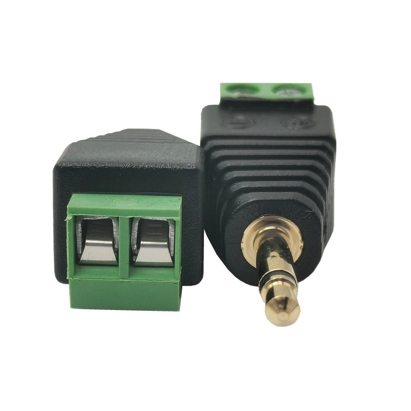 3.5mm 2 pole AUX Audio Jack Male Stereo Sound Track Plug Solderless Connector DIY Screw Lock Cable Adapter for audio video