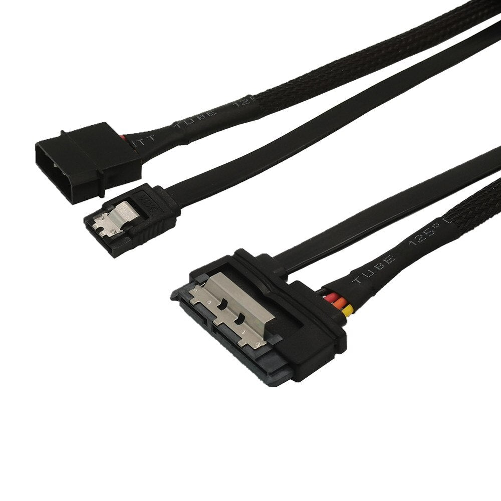 50CM 6Gb/s SATA3 22pin to SATA 7pin +IDE Molex 4Pin Power / Data Combo Cable for PC SATA 3.0 SATAIII 6Gbps Hard Drive Disk,SSD