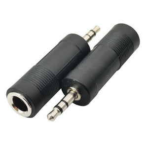 6.35mm Female Plug to 3.5mm Male Connector Earphone Amplifier Audio Adapter Microphone AUX 6.5 3.5 Mm Converter 5pcs/lot