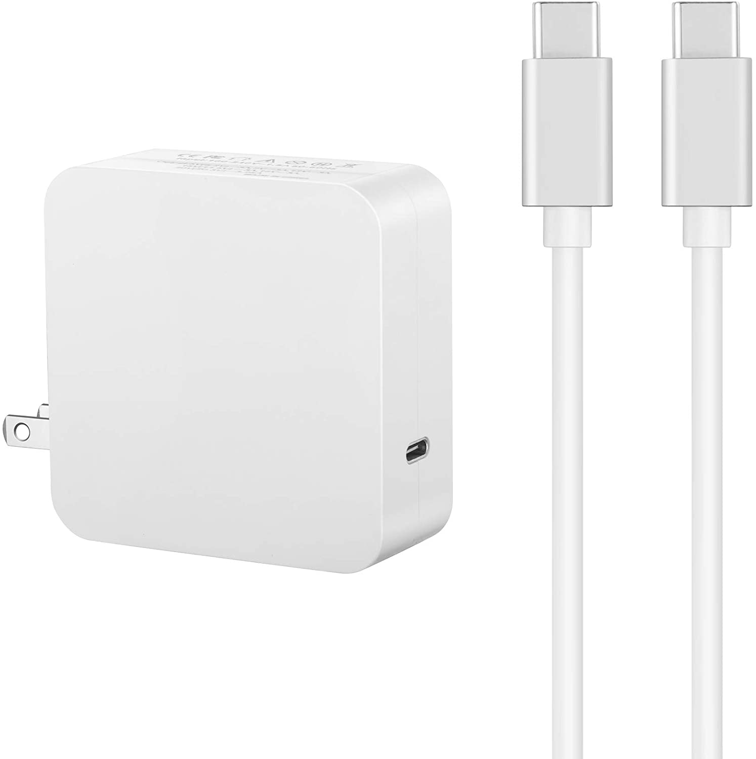 Original Charger Genuine MacBook Pro Charger,65W USB-C Power Adapter Charger,with USB-C to USB-C Cable Power Supply Cord
