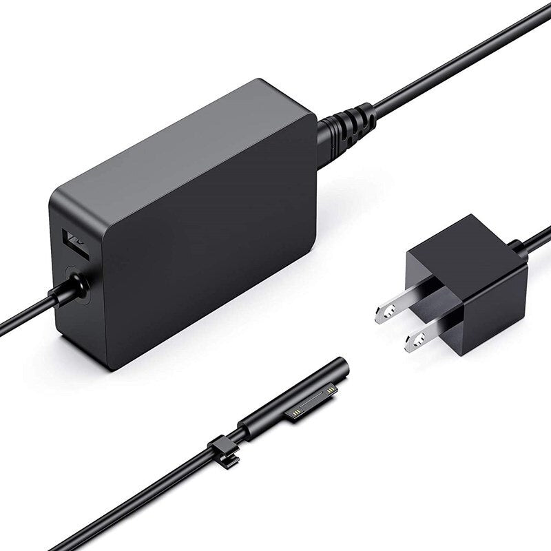 65W 15V 4A Power Adapter for Microsoft Surface Pro 3/4/5/6 Surface Laptop 2 Surface Go Surface Book,with USB Charging Port Cord