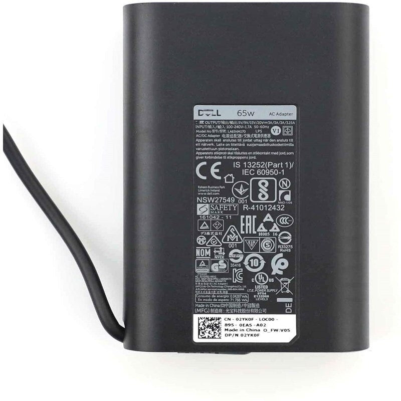 Genuine 65W AC Charger Power Supply for Dell Inspiron 15 5584 P85F P85F001 Laptop Adapter Cord