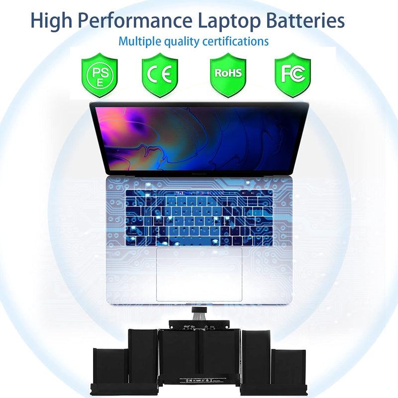 Original Genuine New Laptop Battery A1494 A1618 for MacBook Pro 15" Retina A1398 (Late 2013 Mid 2014 Early 2015) ME293 ME294 MJLQ2 MJLT2 MJLU2[Li-Polymer 11.24V 95Wh]