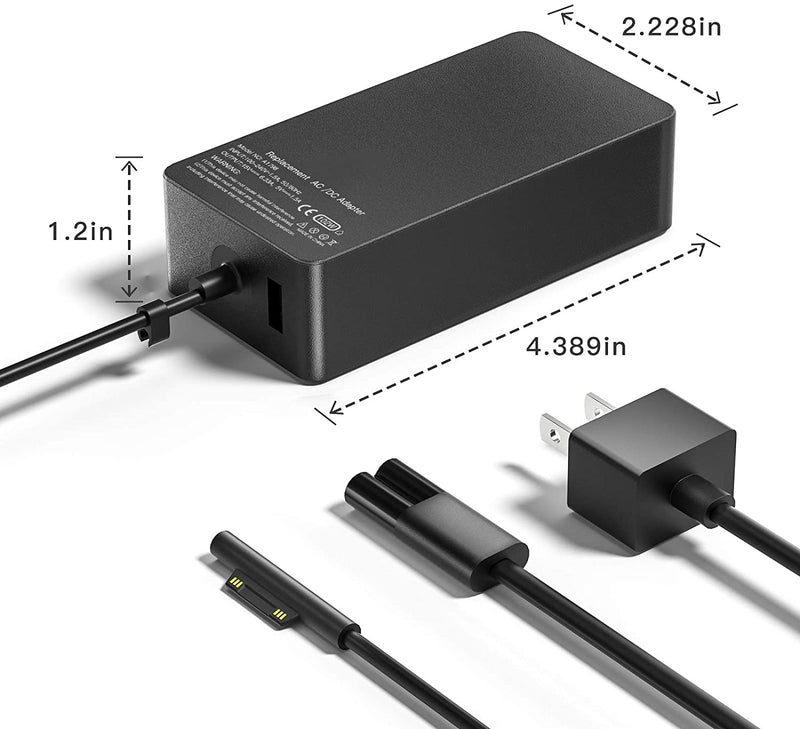 Original Charger 102W 15V 6.33A Power Supply for Surface Book Surface Book 2 Surface Book 3 Surface Laptop 1/2/3 Surface Go/Go 2 Surface Pro 3 Pro 4 Pro 5 Pro 6 Pro 7 Pro X,with 6.2ft Power Cord
