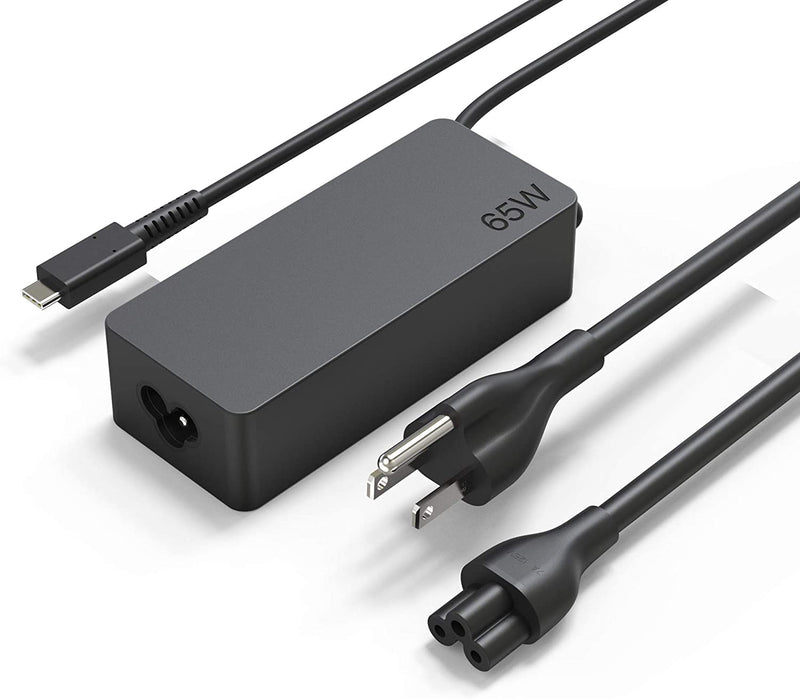 Original Charger Genuine 65W 45w USB-C AC Charger,for Lenovo ThinkPad X1 T480 T480S T490 T490S T570 L380 L480 L580 Yoga 720 730-13 720-13IKB Chromebook C330 S330 C340 S340 300e 500e, with DC USB C Charging Cable