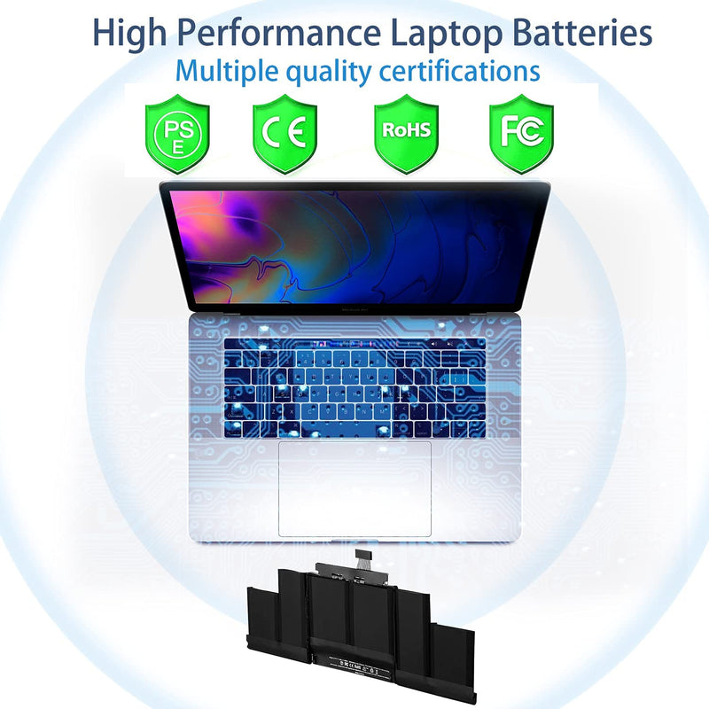 Original Genuine New A1417 Laptop Battery for MacBook Retina Pro 15 A1398(Mid 2012-Early 2013) ME665LL/A ME664LL/A MC975LL/A MC976LL/A MD831LL/A