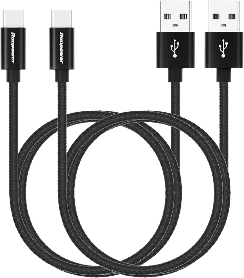 Original Charger Genuine USB 2.0 USB-A to Type-C (4.9ft) Nylon Braided,for Samsung Galaxy S8 S8+,Apple New MacBook,Xiaomi 5,LG V20 G5 G6,HTC 10,Huawei P9 and More Devices with Type C Port(2-Pack)