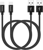 Original Charger Genuine USB 2.0 USB-A to Type-C (4.9ft) Nylon Braided,for Samsung Galaxy S8 S8+,Apple New MacBook,Xiaomi 5,LG V20 G5 G6,HTC 10,Huawei P9 and More Devices with Type C Port(2-Pack)