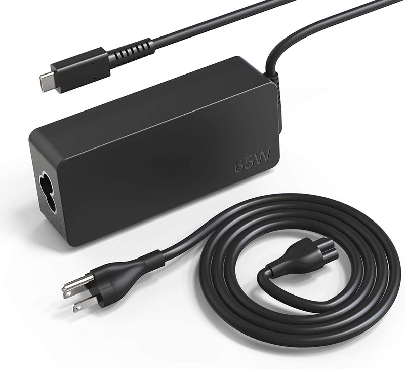 Original Charger Genuine 65W 45w USB-C AC Charger,for Lenovo ThinkPad X1 T480 T480S T490 T490S T570 L380 L480 L580 Yoga 720 730-13 720-13IKB Chromebook C330 S330 C340 S340 300e 500e, with DC USB C Charging Cable