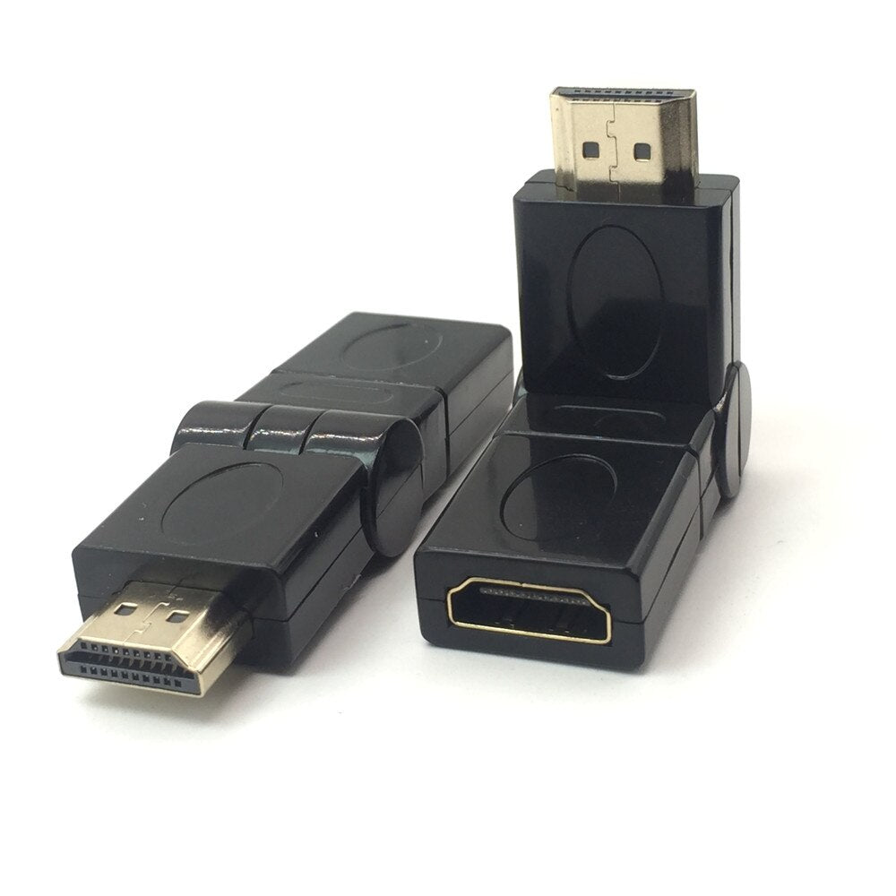 90 270 360 Degree Rotation HDMI-compatible Male to Female Adjustable Adapter Converter Extender