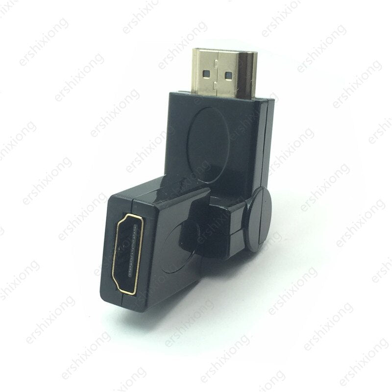 90 270 360 Degree Rotation HDMI-compatible Male to Female Adjustable Adapter Converter Extender