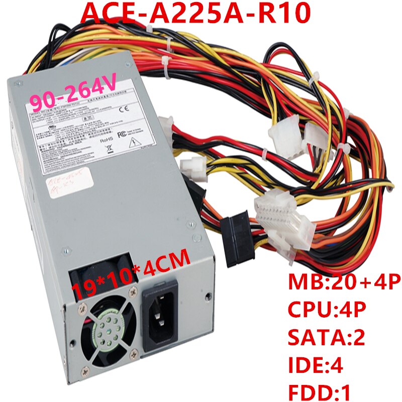 90% New Original PSU  IEI 1U 250W Switching Power Supply ACE-A225A ACE-A225A-R10