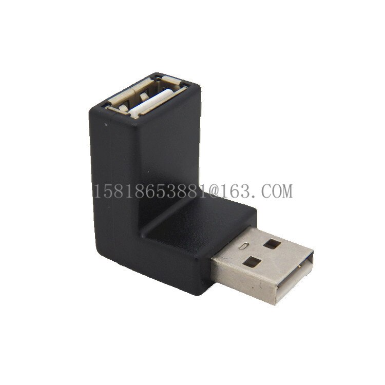 90 degree Left /Right /Up/Down Angle L Bending USB 2.0 A Male to Female Adapter Extension Connector for Computer Notebook