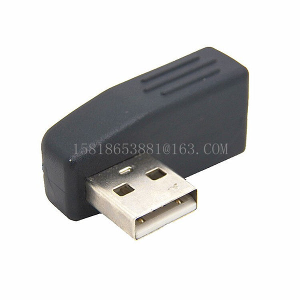 90 degree Left /Right /Up/Down Angle L Bending USB 2.0 A Male to Female Adapter Extension Connector for Computer Notebook