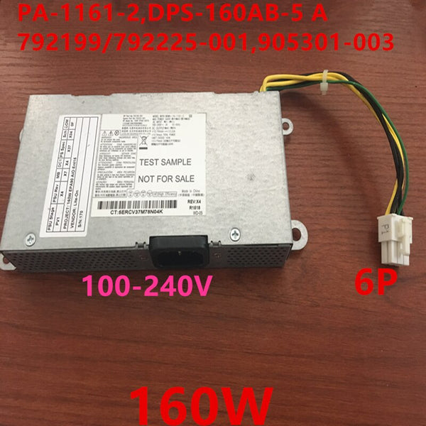 95% New Original PSU Power Supply HP AIO EliteOne 600 800 G2 6Pin 160W Power Supply PA-1161-2 DPS-160AB-5 A 792199/792225-001 905301-003