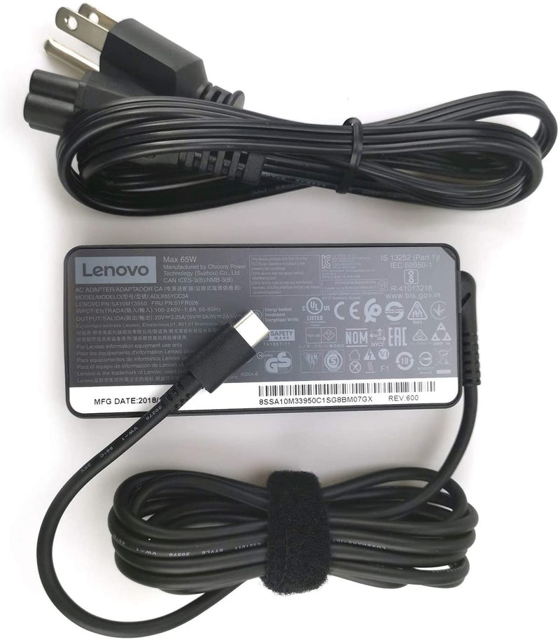 Lenovo ThinkPad 65 Watt 20V 3.25A Type-C USB AC Adapter