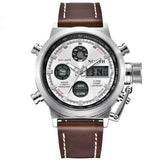 MICHAEL MILITARY LEATHER DIGITAL WATCH