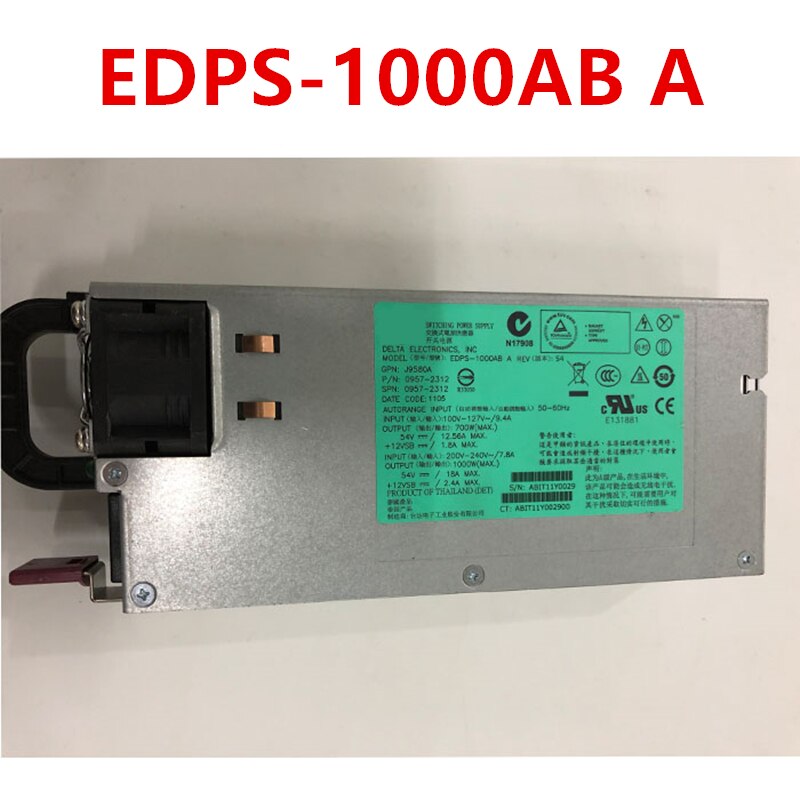 Almost New Original PSU Power Supply HP 980G7 1000W Switching Power Supply EDPS-1000AB A 0957-2312 J9580A