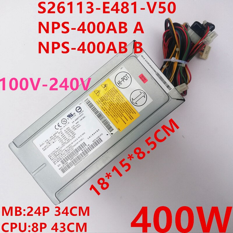 Almost New Original PSU Power Supply Siemens M460 M440 M450 400W Switching Power Supply S26113-E481-V50 NPS-400AB A NPS-400AB B
