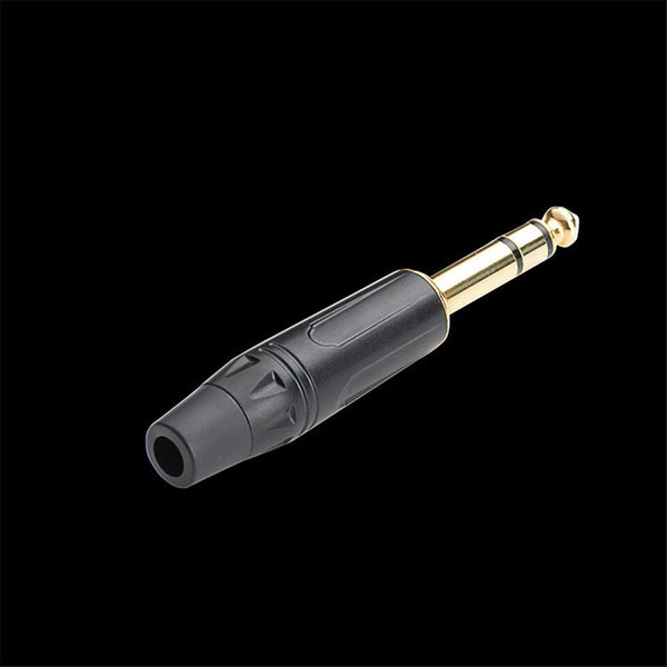 DIY 6.35mm 3Pole Stereo Audio Male Plug Adapter 6.5 Amplifier Microphone Jack 6.5mm TRS Plug Welding Connector Red/Black