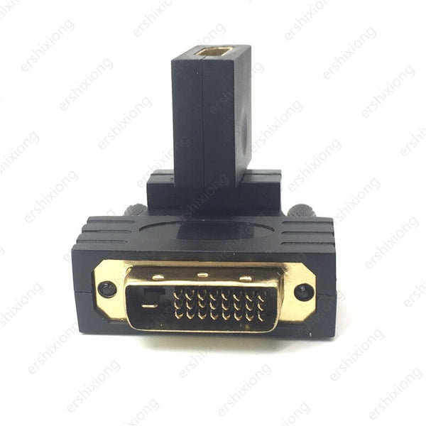 DVI to HDMI-compatible Adapter DVI-D 24+1 Male to Female Cable Connector Converter for HDTV Projector HDTV to DVI 360 Degree