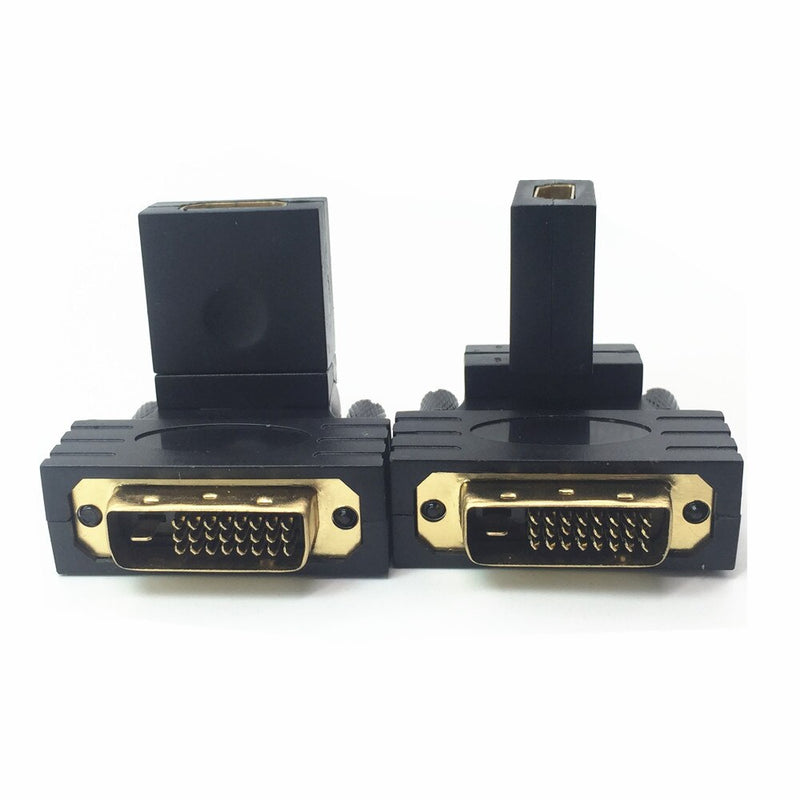 DVI to HDMI-compatible Adapter DVI-D 24+1 Male to Female Cable Connector Converter for HDTV Projector HDTV to DVI 360 Degree