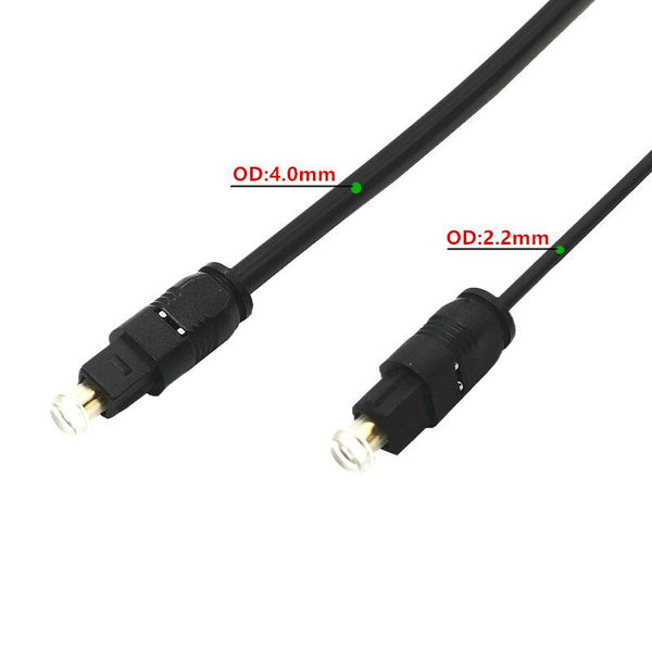 Digital Optical Audio Cable Toslink Gold Plated 0.2m SPDIF MD DVD Gold Plated Cable High Quality OD 4.0mm /2.2mm