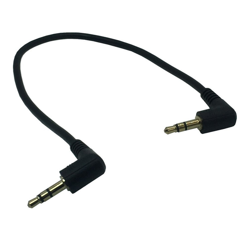 Dual Right Angle AUX Cable Jack 3.5mm Male to Male Audio Cord 90 Degree 3 Pole