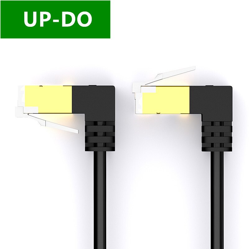 Ethernet Cable RJ45 Cat7 Lan Cable STP RJ 45 Flat Network Right Angled Cable Patch Cord for Modem, Router, Patch Panel, Laptop
