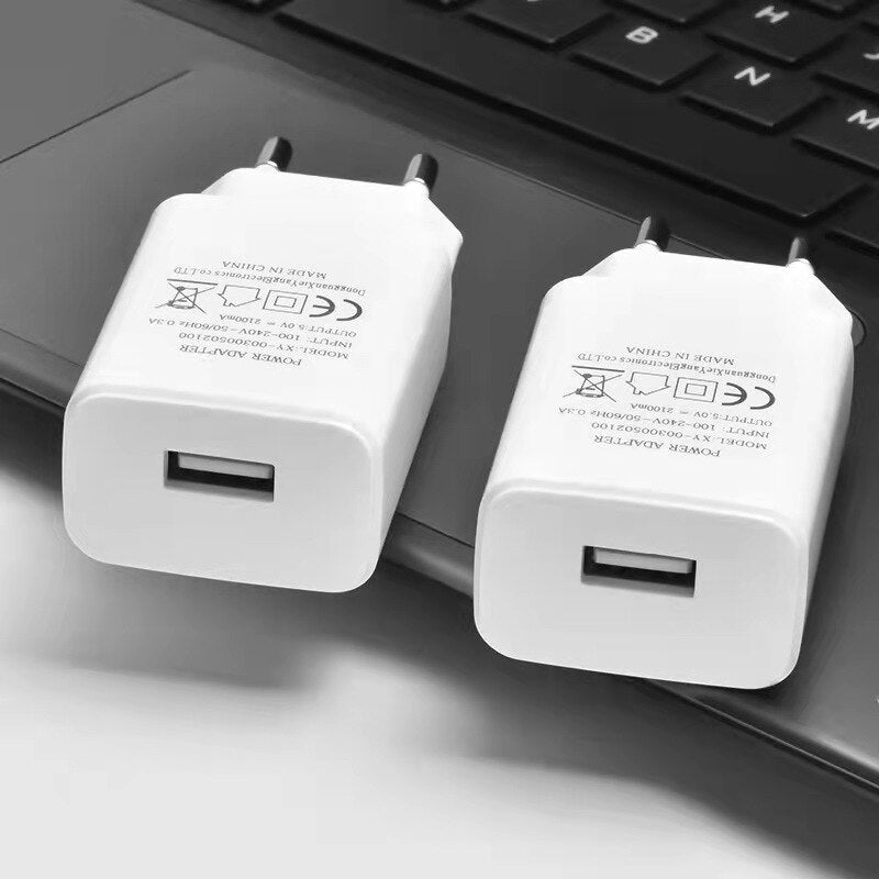 2-Pack 2A EU Charger Power Adapter Charging Plug for  iPhone Samsung Huawei Xiaomi LG Google Motorola
