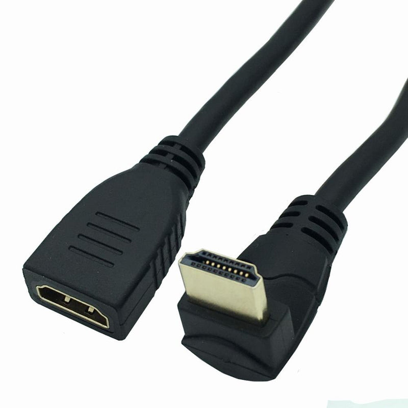 Extension Cable 90 Degree Right Angled Elbow HDMI-compatible Cord Male to Female Extender 2K*4K@60HZ Ultra HD 3D 1080P Ethernet